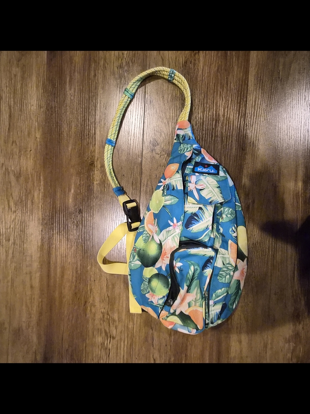 Kavu Women's Teal Tropical Sling Bag